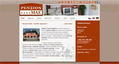 Desktop Screenshot of max-penzion.cz